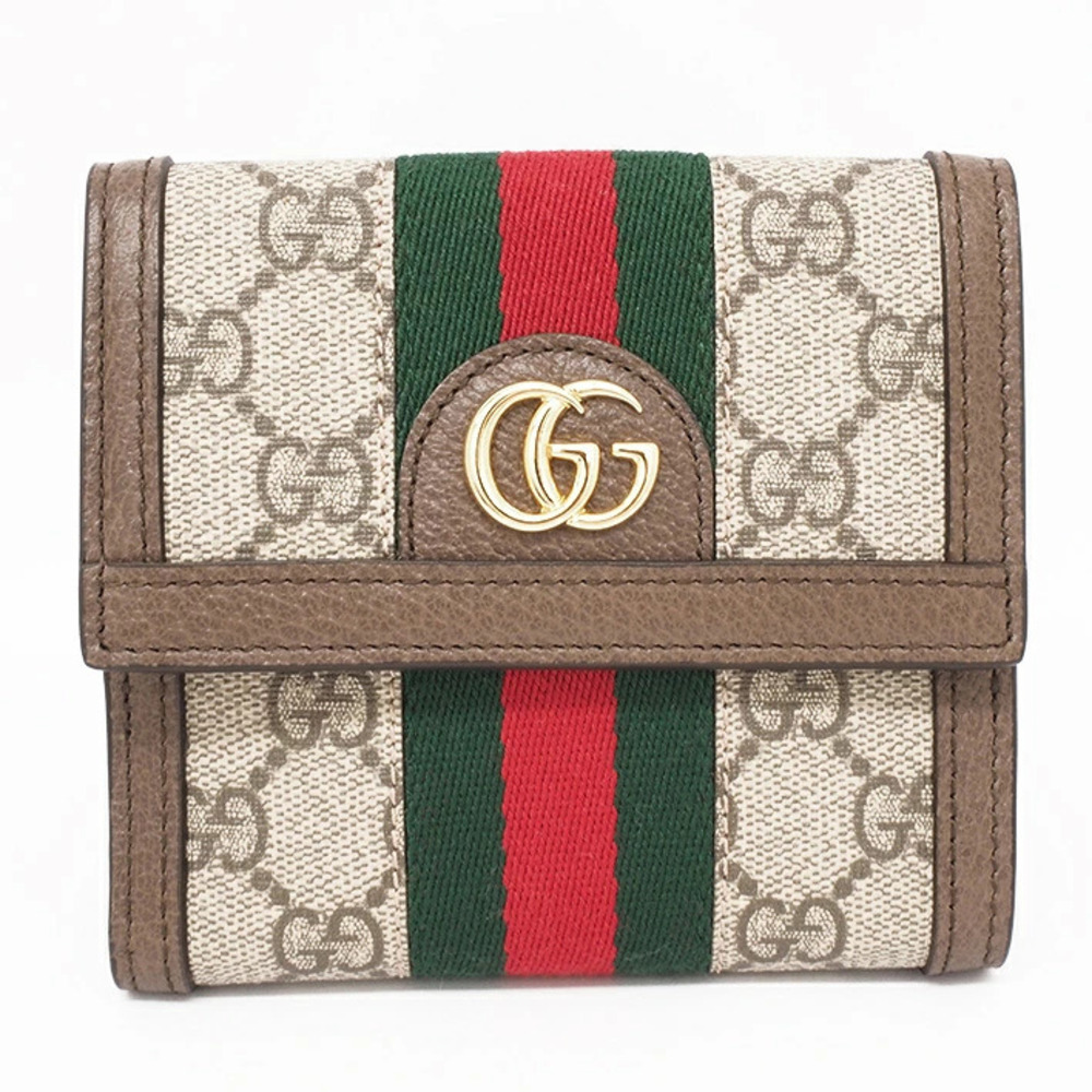 Gucci Ophidia hook GG Marmont Supreme Web Bi fold Wallet
